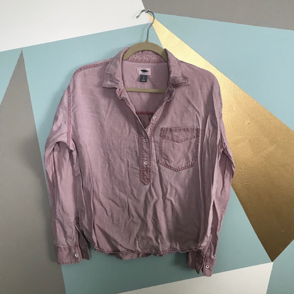 Pink denim top